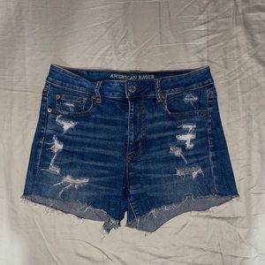 American Eagle High Rise Distressed Shorts